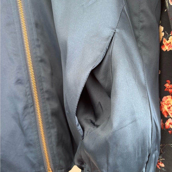 Floral Navy Bomber Jacket - Picture 3 of 4